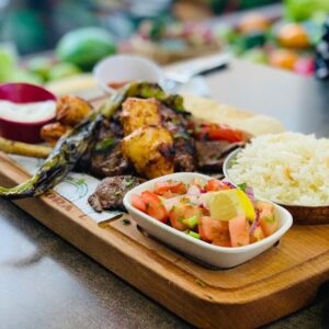 cooked food on white ceramic plate